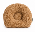 Babie Boo Teddy Bear Baby Pillow – Soft Curly Plush Cushion in Caramel Brown